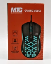 MTG Gaming Mouse Multicolor Backlight Adjustable Resolution (MTG-RGB-Gaming) New