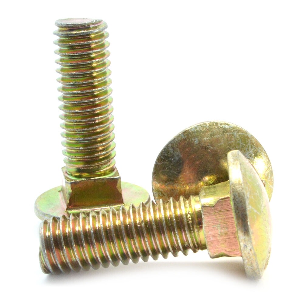 7/16-14 x 1 1/2 Coarse Grade 8 Carriage Bolt Alloy Steel Yellow