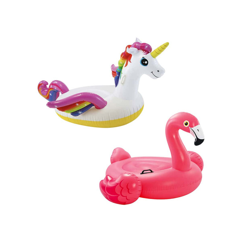 Boya Hinchable Flamingos Pack 142X137X97 Cm - Boya Hinchable Unicornio 201X140X