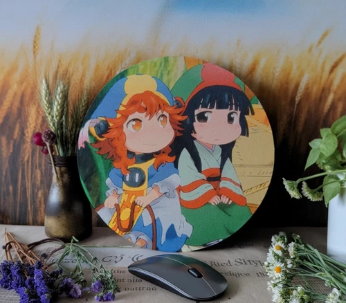 HAKUMEI TO MIKOCHI ANIME CUSTOM FABRIC THICK ROUND MOUSE PAD KEYCHAIN & NOTECARD