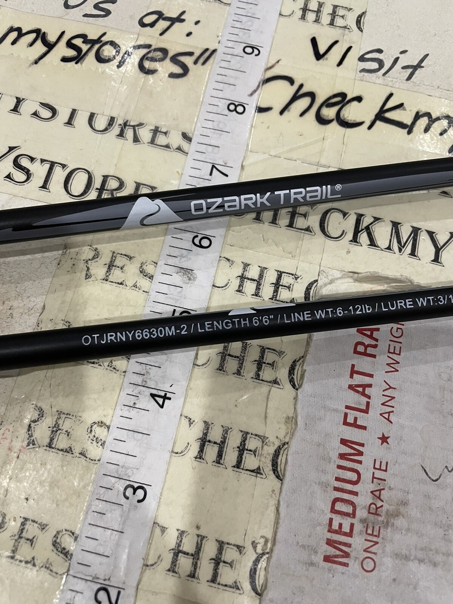 2X New Ozark Trail IM6 Spinning Fishing Rod, Medium Action, 6'6