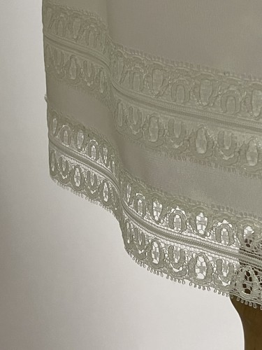 Vintage 1960s White Nylon Tricot Full Slip w/Lace Trim - Picture 4 of 5
