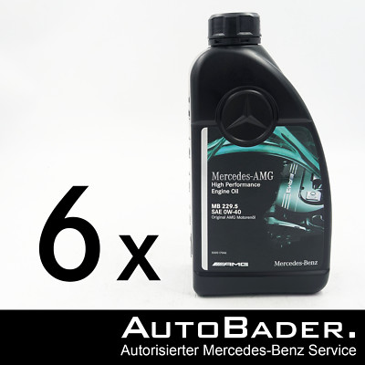 6x 1 Liter Original Mercedes AMG High Performance Motoröl MB 229.5 0W-40