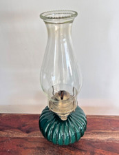 Vintage Lamplight Farms 330 Emerald Green Oil Lamp made in the USA