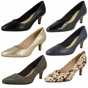 clarks wide fit black court shoes