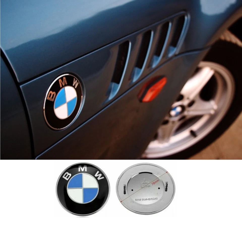 Emblema guardabarros parrilla lateral BMW Z3 78 mm logotipo insignia redondo 51141970248 Foto 2 de 4