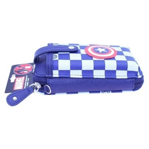 DISNEY'S Marvel Capitán América Bandolera Muñequera Teléfono Estuche y Billetera Foto 3 de 4