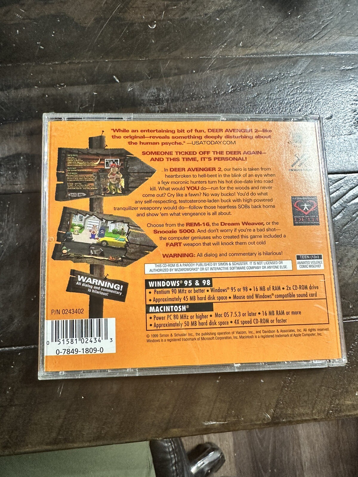 Deer Avenger 2 Game PC CDROM Adventure Shooting Parody Hypnotix Windows Mac 51581024343 eBay