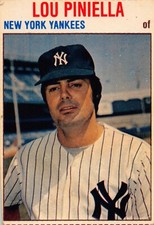 LOU PINIELLA 1979 HOSTESS CARD 69 YANKEES HAND CUT