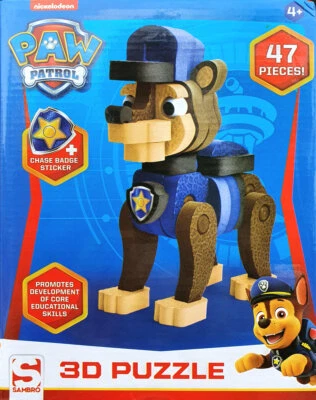 MARKENLOS Puzzle 3D Paw Patrol Chase Schaumstoff 47 Teile ab 4 Jahre PWP16-3926-1