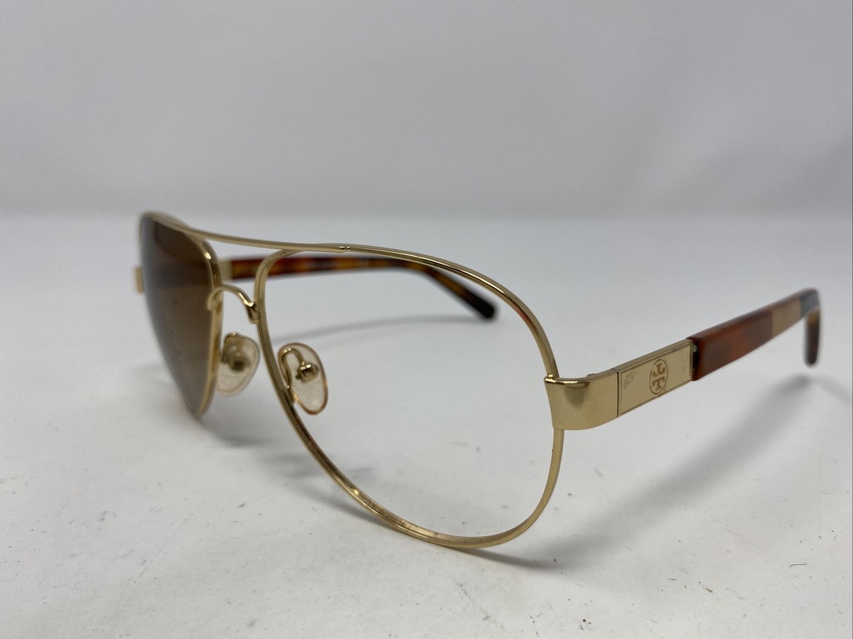 Tory Burch TY6010 1402/1E Polished Arista Gold Sunglasses Aviator Frame Full Rim eleanor-pilot-sunglasses-  main image 4