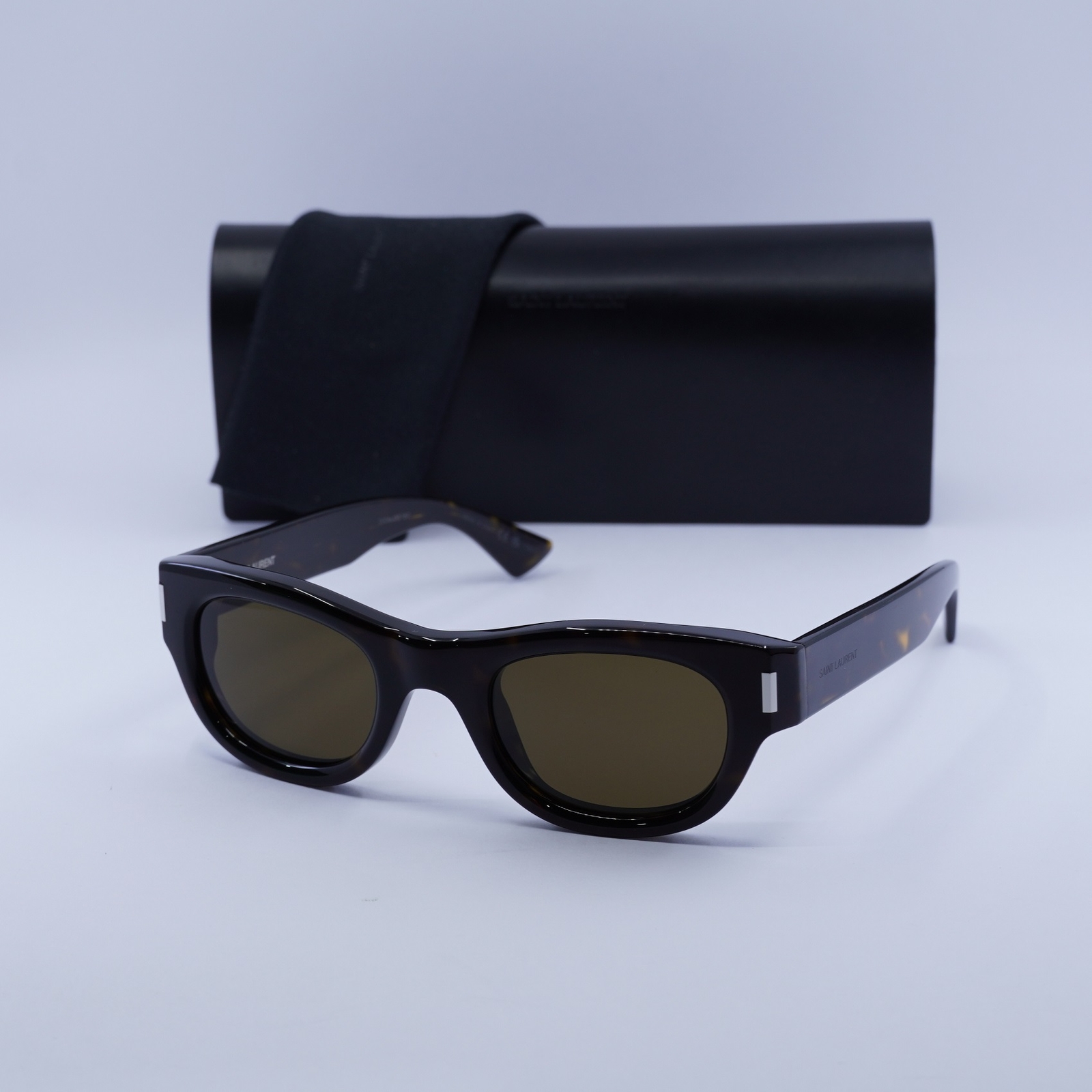 Occhiali da sole Saint Laurent SL761 002 avana scuro marrone 49 21 145 nuovi autentici