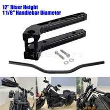 1-1/8" Club Style Pullback Handlebar Riser For Harley Sportster XL Softail Dyna
