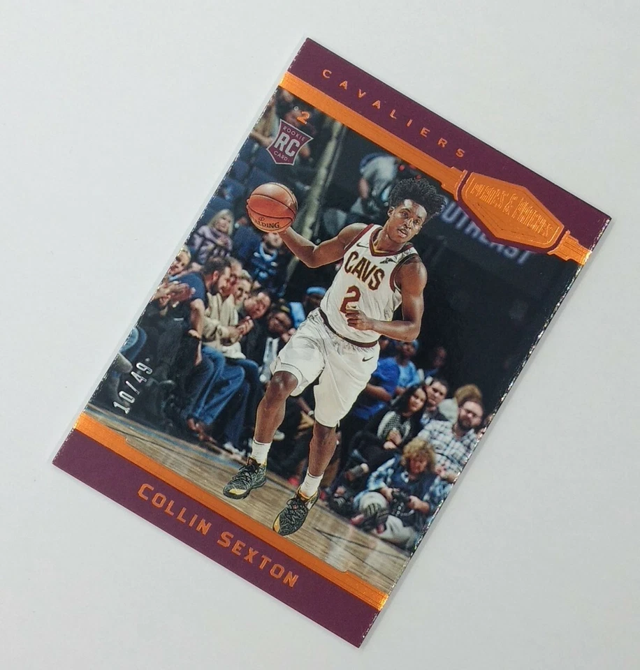 2018 Panini Plates & Patches Orange Collin Sexton Rookie RC #399, #'d/49 - Image 2 of 4