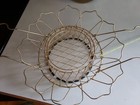 VINTAGE GOLD-TONE FOLDING WIRE EGG SERVING BASKET FARMHOUSE COUNTRY DECOR — photo 5