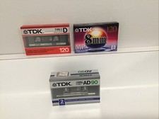 TDK Cassette Tape AD90 2 Pk Normal Position Extended High End, Type-I D 120, 8mm