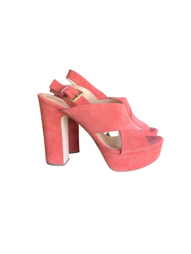 Michael Kors Suede Sandal Red Size 9.5 - Picture 2 of 4