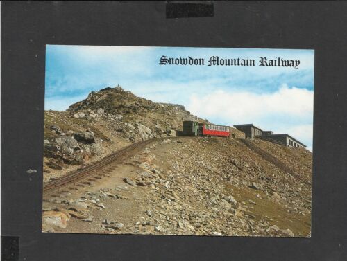 Salmon Colour Postcard general view Mountain Railway Snowdon unposted - Afbeelding 1 van 2