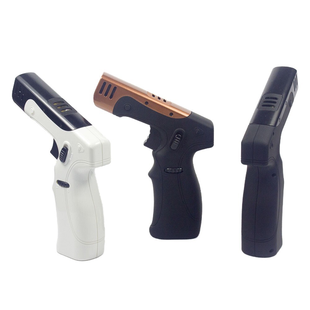 Butane Refillable Torch Flame Inflatable Pistol Cigarette Gun Shaped Lighter