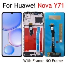 6.75 Inch Black For Huawei Nova Y71 LCD Display Touch Screen Digitizer Panel