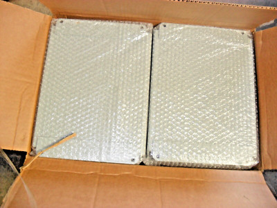 QTY 4 - Hoffman A1210SC/SPL w/ Backing Plate, 12 Holes, 8 Hole Seals, Screw Top