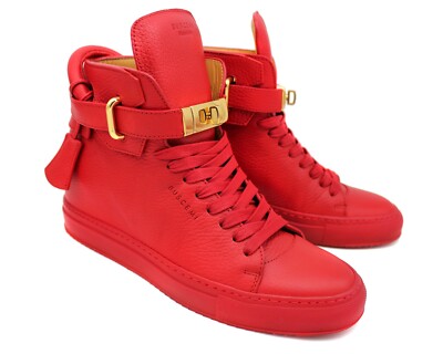 ORIGINAL BUSCEMI SNEAKERS 100MM ALTA RED IT 39 US UK WOMEN'S TRAINERS  UK