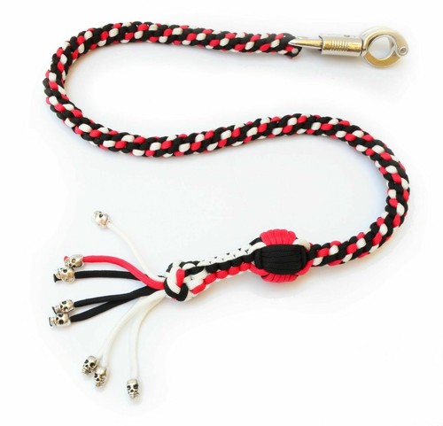 Látigo de regreso para motocicleta con borlas de bola y calavera de 1"" 36"" látigo de motor Paracord - Imagen 128 de 146