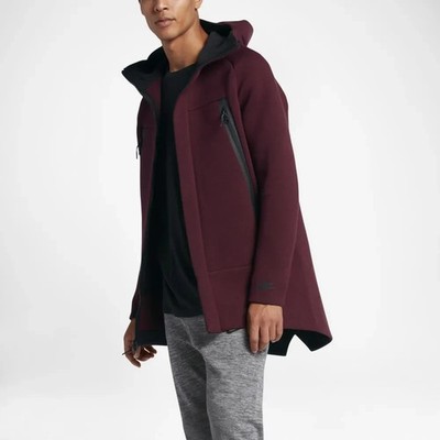 Nike Tech Fleece Hooded Parka Jacket (Maroon Red) 805142 681 Size M/L