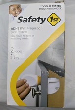 NEW Safety 1st Lock System 2 Locks 1 Key HS292 Adhesive Magnetic Easy Install