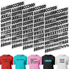 5 Sheets 830 Pieces Iron on Letters and Numbers for Clothing 1 Inch Iron on A-Z