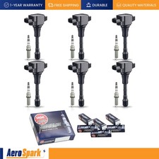 6 Ignition Coil 6 Ngk Iridium Spark Plug For Infiniti G35 2007-2008 3.5l Uf550
