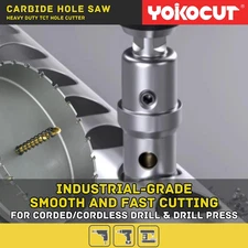 1-1/2 Inch Carbide Hole Saw, Hole Cutter Carbide Tipped with Pilot Drill Bit,...