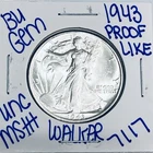 1943 BU UNCIRCULATED WALKING LIBERTY SILVER HALF DOLLAR AUTHENTIC U.S. MINT 7117