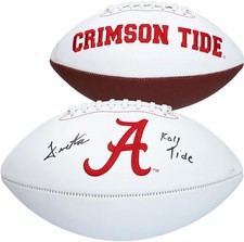 John Metchie Alabama Crimson Tide Signed White Panel Football w/Roll Tide Insc