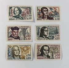 FRANCE Série Complète 1963 Y&T 1370 à 1375 Célébrités Littérature Neufs MNH **⁠