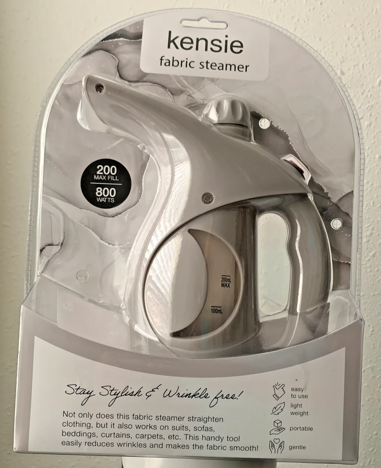 Kensie fabric steamer KS0132-GRY
Opens in a new window or tab