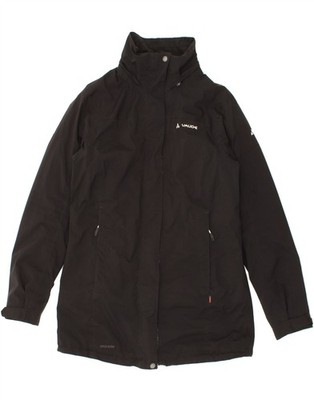 VAUDE Womens Windbreaker Coat UK 14 Medium Black Polyester AD10