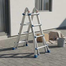 Multi Position Ladder Extendable Folding Step Ladder Stable for Warehouse