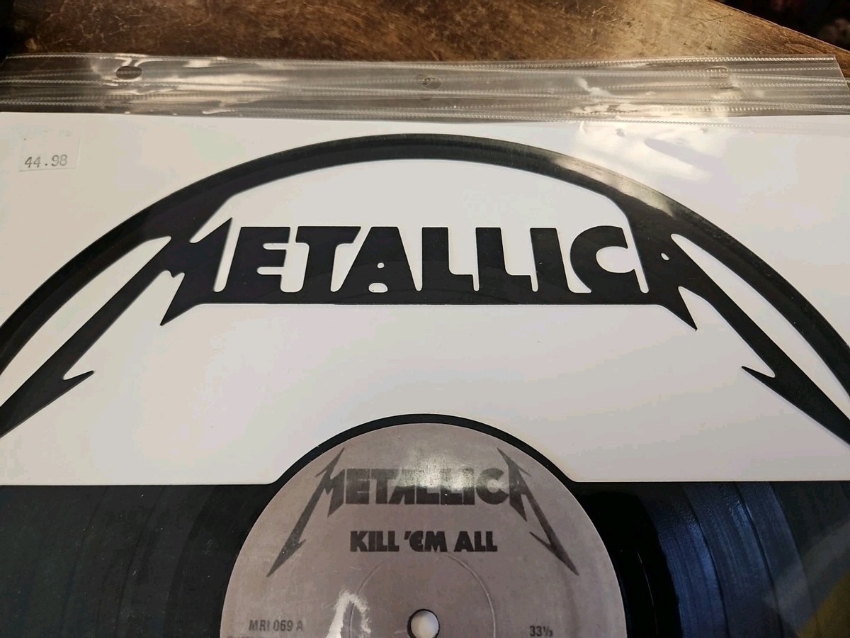 METALLICA VINYL LASER ETCHED CUTOUT KILL 'EM ALL LP RECORD MACHINE