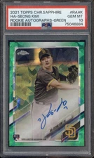 2021 Topps Chrome Sapphire Rookie Green #RA-HK Ha-Seong Kim RC Auto /50 PSA 10