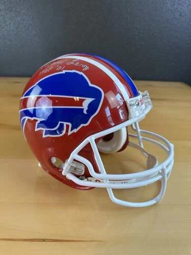 Buffalo Bills Riddell Full Size NFL Helmet Signed Marv Levy HOF PSA Certified