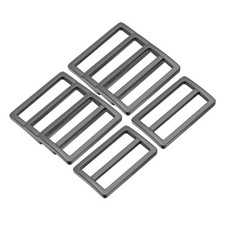8Pack Slide Buckle 1 1/2" Tri-Glide Slides Adjuster Strap Slider, Grey