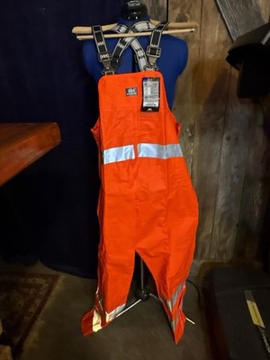 Helly Hansen High Vis Rain/Fishing  Overalls Size Medium