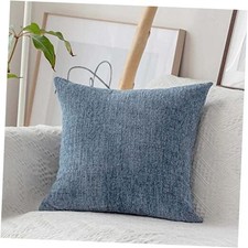 Blue Throw Pillow Covers Super Soft Striped 26" x 26" Pack of 1 Jeans Blue