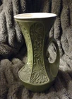 MCM McCoy pottery Green Daisy Floral Ceramic Vase Pitcher 619 Made In USA 1970’s