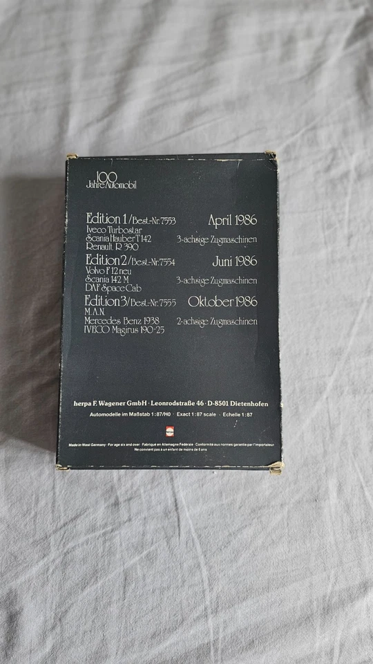 Herpa Trattore Camion 1/87 100 Jahre Automobil iveco volvo man - Immagine 3 di 3