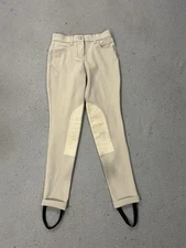 Cavalleria Toscana Kids 10 Beige Riding Jodhpurs Knee Patch Pants Equestrian