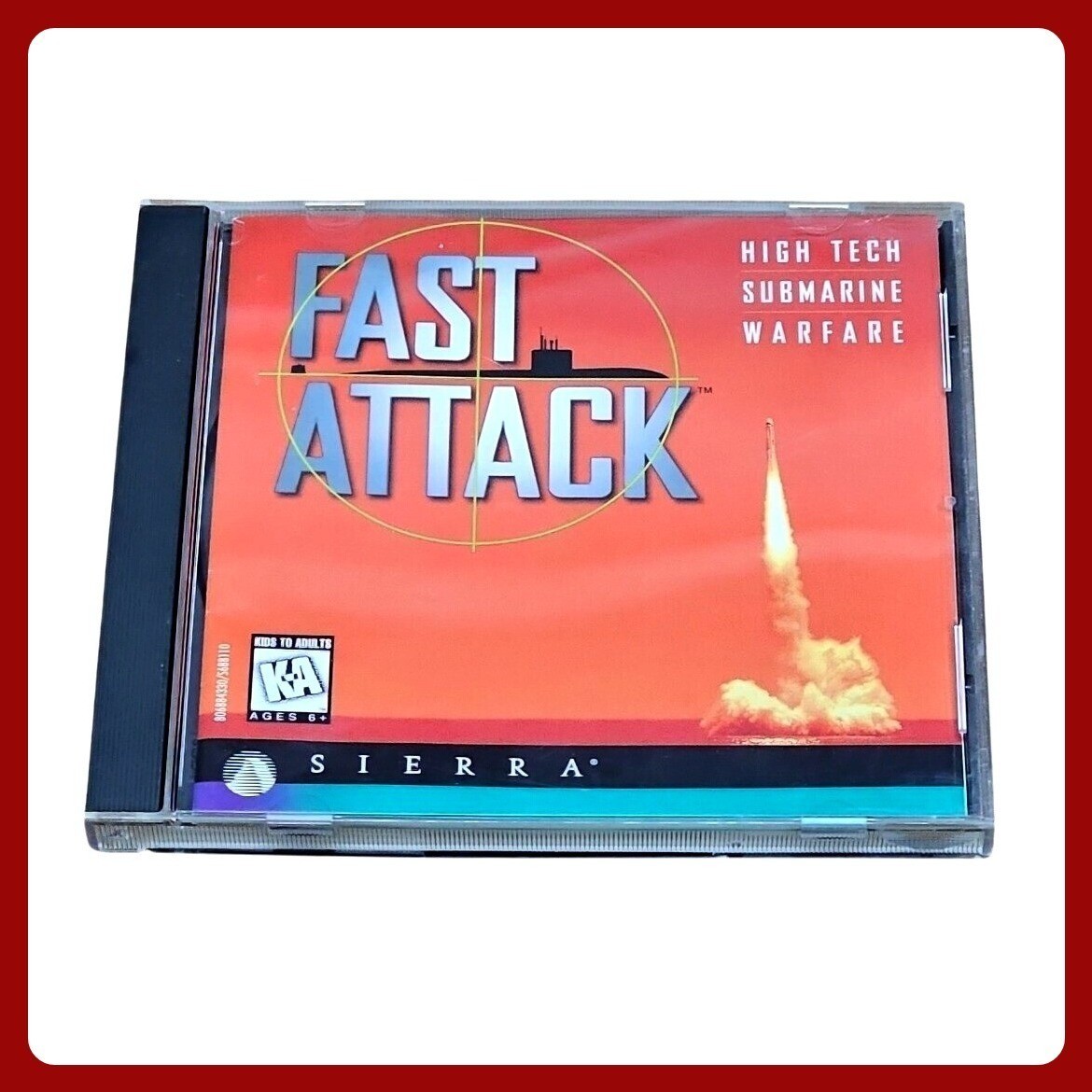 VTG Fast Attack High Tech Submarine Warfare 1996 PC DOS CD-ROM
