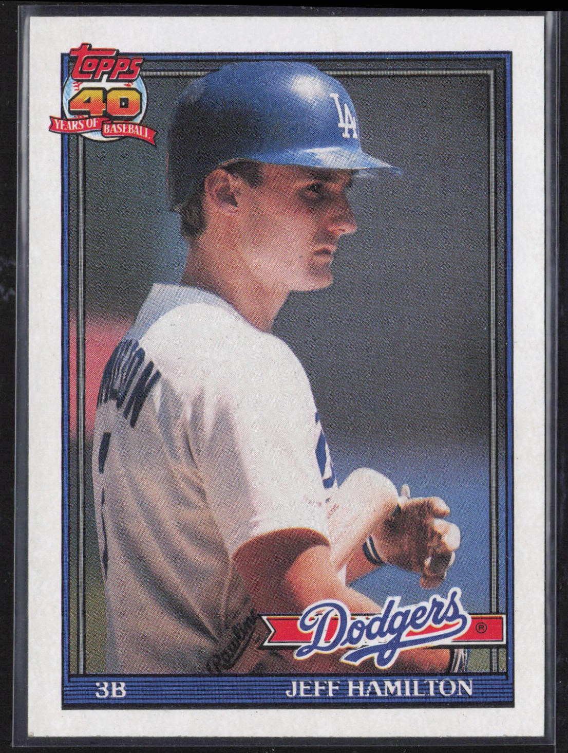 Jeff Hamilton 1991 Topps #552b Los Angeles Dodgers