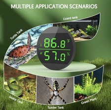Reptile Thermometer and Humidity Gauge, LED Digital Thermometer Hydrometer